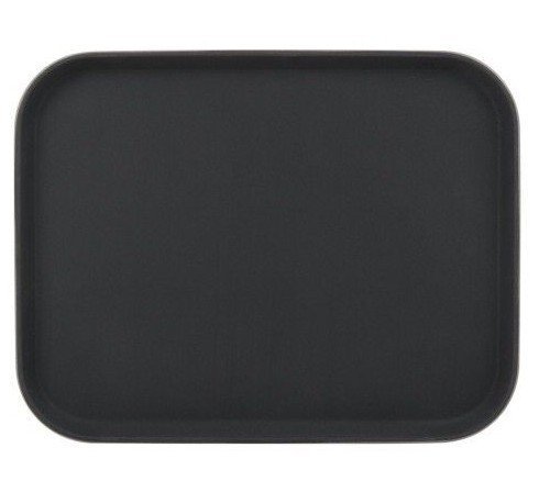 صينية خدمة مستطيل ربر لون اسود 38*51.5 سم