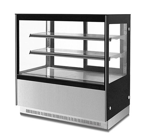 ثلاجة عرض كيك زجاج مستقيم 90 سم