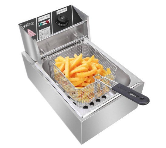 فرير كهرباء حوض 4لتر ثقيل ستاليس ستيل صيني HUALING