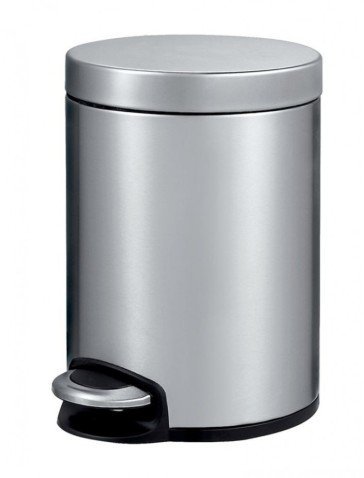 EKO سلة نفايات دائري دعسة ستاليس ستيل 5 لتر