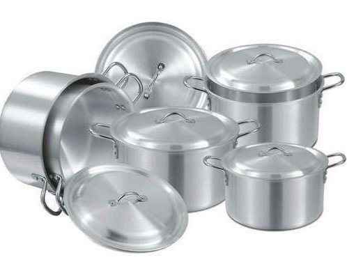 طنجرة المنيوم 36 سم يد اسود