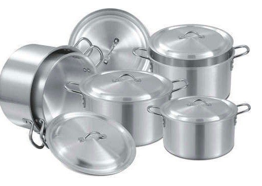 طنجرة المنيوم 42 سم يد اسود