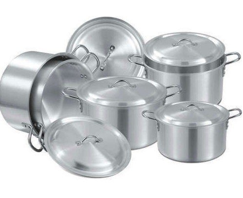 طنجرة المنيوم 14 سم يد اسود