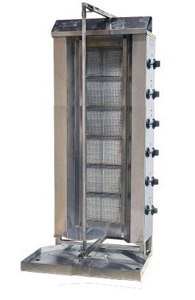 شواية شاورما 6 حراقات ستاليس ستيل